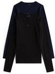 Tommy Jeans Langarmshirt TJW 2PACK SLIM ESSENTIAL RIB LS (Packung, 2-tlg.,...