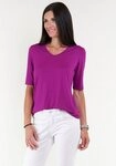 Seidel Moden V-Shirt mit Halbarm aus softem Material, MADE IN GERMANY