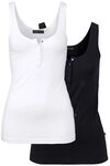 Melrose Tanktop (2er-Pack) figurbetont, mit Knopfleiste