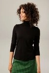 Aniston CASUAL Rollkragenshirt in schwarz-bunt-bedruckt oder 4 trendigen Unis