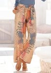 Buffalo Palazzohose (mit Bindeg&uuml;rtel) mit Animalprint und elastischem Bund, leichte