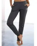 LASCANA ACTIVE Jogginghose in schmaler Form mit B&uuml;ndchen grau 44/46