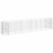 vidaXL Hochbeet Gabionen-Hochbeet Verzinktes Eisen 500x100x100 cm (1 St)