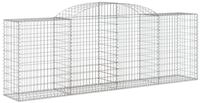 vidaXL Gabionenzaun, Gabionen mit Hochbogen 25 Stk 300x50x100/120cm Verzinktes...