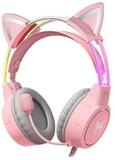 ONIKUMA ONIKUMA X15Pro Pink Gaming Headset Katzenohren On-Ear-Kopfh&ouml;rer