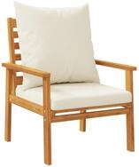 vidaXL Sofaelement Gartensessel 2 Stk. mit Kissen Massivholz (1 St)