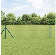 vidaXL Zaun vidaXL Eurozaun 0,6 x 10 m PVC-beschichtetes Eisen Gr&uuml;n