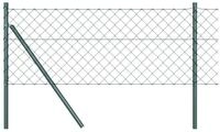 vidaXL Gartenzaun Outdoor Kettenglied-Zaun Erdfixierung 10 x 0,6 m Gr&uuml;n Netz,...