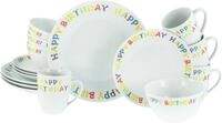 CreaTable Kombiservice Happy Birthday, Kombi-Service 16-tlg. (16-tlg), 4 Personen,