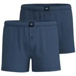 CECEBA Boxershorts CECEBA Herren Boxershort blau uni 2er Pack (2-St) blau 16