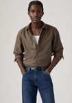 Levi's&reg; Langarmhemd AUTHENTIC BUTTON DOWN mit Ton-in-Ton Logostickerei auf der Brust