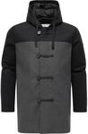 Outdoorjacke RAGWEAR "Dufflecoat Dorvan YOUMODO", Herren, Gr. S, grau (dunkelgrau),