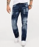 Rock Creek Regular-fit-Jeans Herren Jeans Stonewashed Dunkelblau RC-3113