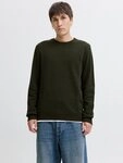 Jack & Jones Rundhalspullover JJEGLOBE KNIT CREW NECK NOOS in Strick Optik
