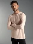 Longsleeve TRIGEMA "TRIGEMA Langarmshirt mit Knopfleiste", Herren, Gr. L, beige