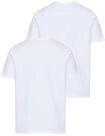 T-Shirt HUGO "BLUE Naolo", Herren, Gr. L, wei&szlig; (wei&szlig;100), Single Jersey,