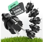 greate. Schuko-Stecker 6x Schutzkontakt Stecker - IP44 Schutzkontaktstecker Schuko