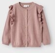 Name It Strickjacke NMFABINNE LS KNIT CARD NOOS mit s&uuml;&szlig;er R&uuml;sche an den Schultern