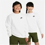 Nike Sportswear Fleecepullover Nike Kinder Pullover Club Fleece FD3006 wei&szlig; XS...