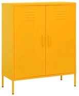 vidaXL Aktenschrank Lagerschrank Senfgelb 80x35x101,5 cm Stahl (1-St)