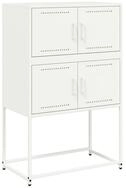 vidaXL Sideboard Sideboard Wei&szlig; 68,5x38,5x107 cm Stahl (1 St)