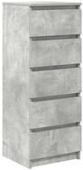 vidaXL Sideboard Sideboard mit Schubladen Betongrau 37,5x35x99 cm Holzwerkstoff...