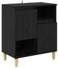 vidaXL Sideboard Sideboard Schwarz Eichen-Optik 35 x 60 x 70 cm Holzwerkstoff...