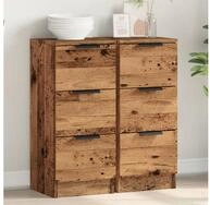 vidaXL Kommode NA Kommode Wohnzimmer 2 Stk Schubladenschrank Sideboard...