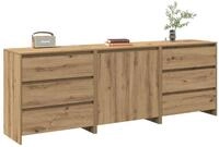 vidaXL Sideboard NA Sideboard Anrichte Schrank Lowboard Wohnzimmer 3 tlg