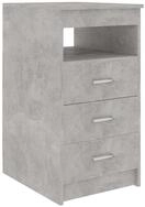 vidaXL Sideboard, Kommode mit Schubladen Betongrau 40x50x76 cm Holzwerkstoff
