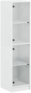 vidaXL Highboard Highboard mit Glast&uuml;ren Wei&szlig; 35x37x142 cm (1 St)