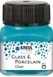 Kreul Bastelfarbe Porzellanmalfarbe Glass & Porcelain Clear gl&auml;nzend, 20 ml