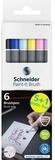 SCHNEIDER Filzstift Brushpen Paint-It 070 sortiert Karton-Etui 6 St&uuml;ck V1 5+1