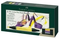 Faber-Castell K&uuml;nstlerstift Pitt Artist Pen Dual Marker, (5-tlg), verschiedene