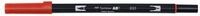 TOMBOW Pinselstift ABT Dual Brush Pen, (warm red), zwei Spitzen, f&uuml;r Hand...