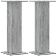 vidaXL Lautsprecherst&auml;nder Lautsprecherst&auml;nder 2 Stk. Grau Sonoma 30x30x80cm