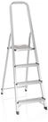 hjh OFFICE Trittleiter Klappleiter Solid Ii Aluminium (1 St, 1-St), Leiter mit 4