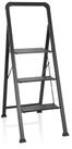 hjh OFFICE Trittleiter Klappleiter Solid W6 Aluminium, Stahl (1 St, 1-St), Leiter mit