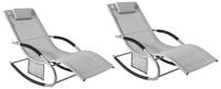 SoBuy Gartenliege OGS28x2, Schaukelstuhl Schaukelliege Strandliege...
