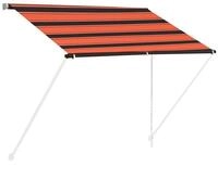 vidaXL Markise Einziehbare Markise 100&times;150 cm Orange und Braun (1-St)