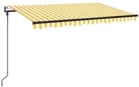 vidaXL Markise Markise Automatisch Einziehbar 450x300 cm Gelb und Wei&szlig; (1-St)