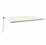 vidaXL Markise 600 x 350 cm Gelenkarmmarkise Einziehbar 600x350 cm Creme Balkon...