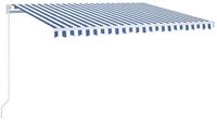 vidaXL Markise Markise Manuell Einziehbar 400x350 cm Blau und Wei&szlig; (1-St)