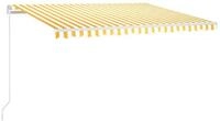 vidaXL Markise Markise Manuell Einziehbar 400x350 cm Gelb und Wei&szlig; (1-St)