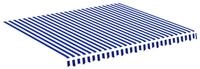 vidaXL Markise Markisenbespannung Blau und Wei&szlig; 4x3,5 m