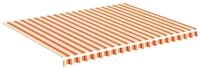 vidaXL Markise Markisenbespannung Gelb und Orange 4,5x3,5 m