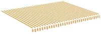 vidaXL Markise Markisenbespannung Gelb und Wei&szlig; 4,5x3,5 m