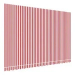 vidaXL Markise Markisenbespannung Rot und Wei&szlig; Gestreift 4,5x3 m
