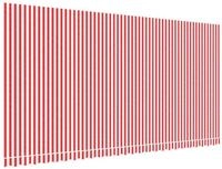 vidaXL Markise Markisenbespannung Rot und Wei&szlig; Gestreift 6x3 m