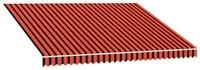 vidaXL Markise Markisenbespannung Canvas Orange & Braun 400x300 cm